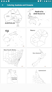 Раскраска Карта Австралии