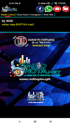 Android application RadioNota screenshort