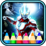 learn to color ultraman zero fans icon