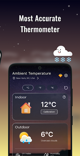 Android application Ambient Temperature Check screenshort