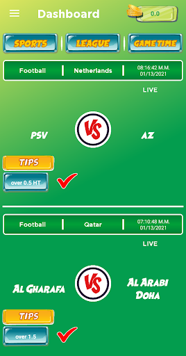 Sport Predictions Screen 3
