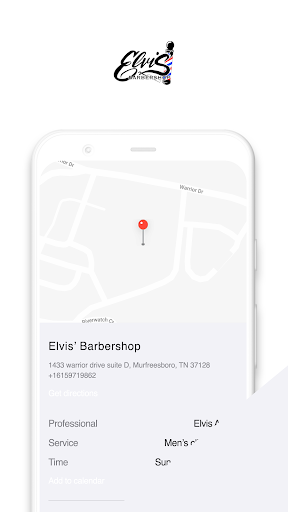 Android application Elvis' Barbershop screenshort