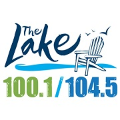 The Lake 100.1 and 104.5 logo