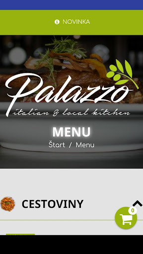 Android application Pizzeria Palazzo screenshort