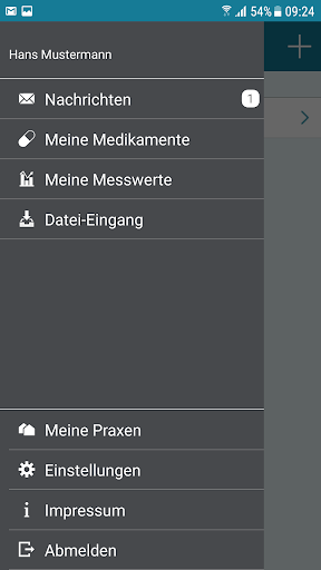 Android application x.patient screenshort