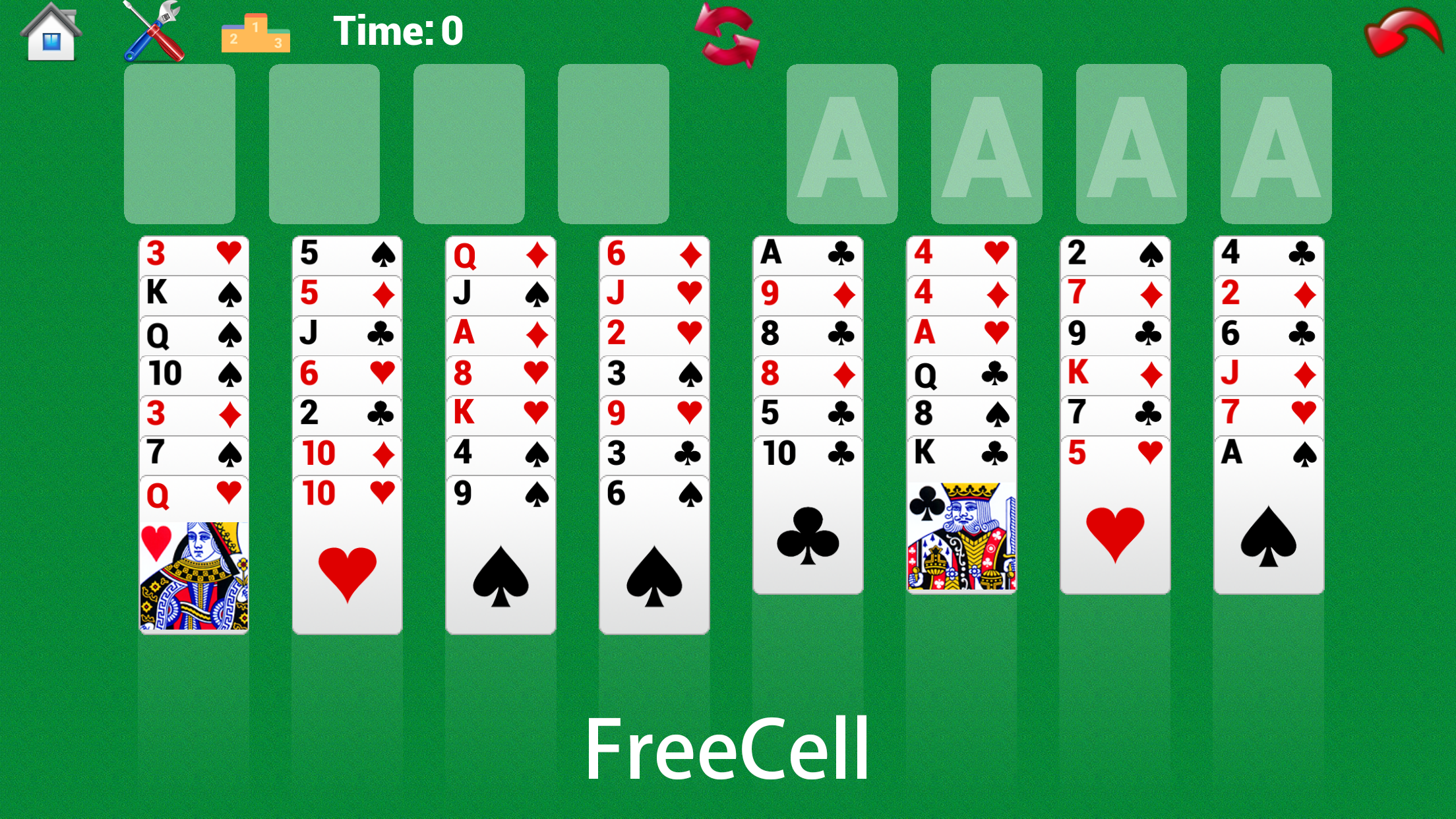 Android application Spider Solitaire screenshort