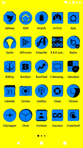Blue and Black Icon Pack Screen 2