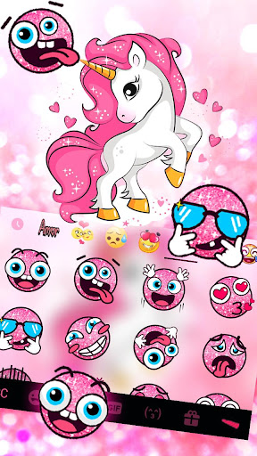 Pink Glitter Unicorn キーボード By Cool Keyboard Skin For Android Google Play Japan Searchman App Data Information