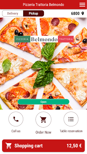 Android application Pizzeria Trattoria Belmondo screenshort