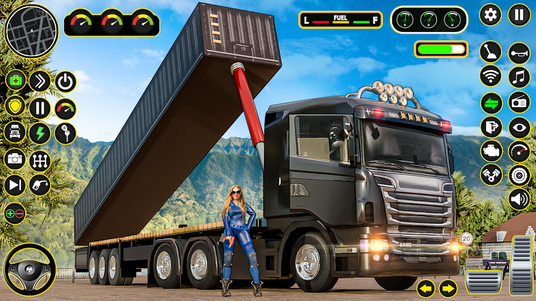 Euro camión simulador 2019 transporte de carga 3D 2.0 APK + Мод (Unlimited money) за Android