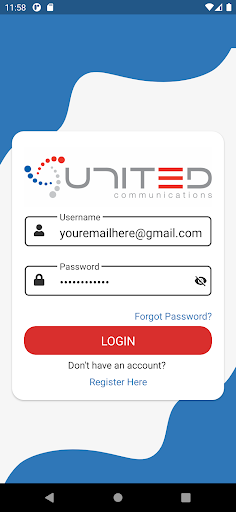 Android application United eBill screenshort