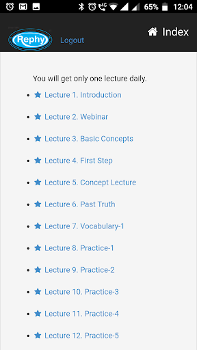 Android application Rephy Online Institute screenshort