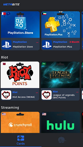 MetaBite - Gaming Gift Cards Screen 2