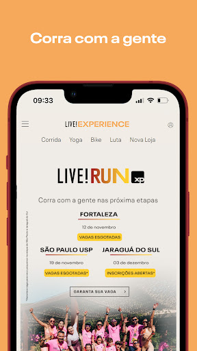Android application LIVE! Experience screenshort