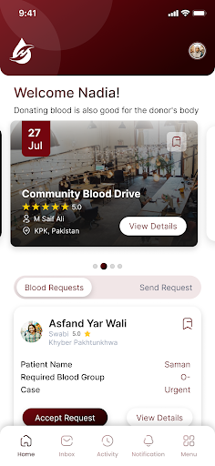 Android application Blood Source Pakistan screenshort