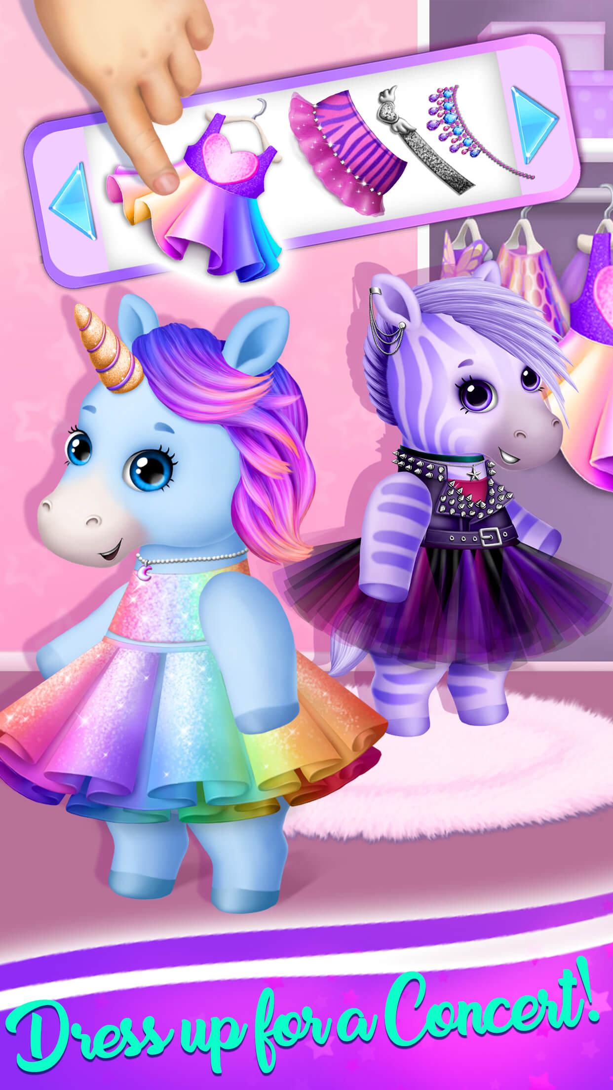 Android application Pony Sisters Pop Music Band - Play, Sing & Design screenshort
