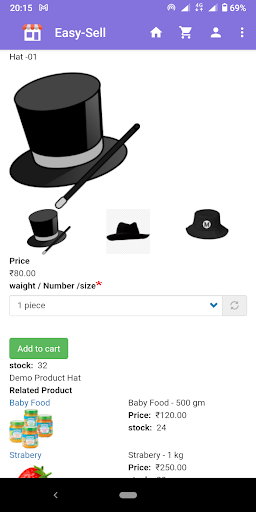 Easy Sell Demo Screen 2
