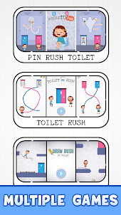 Toilet Rush: Pull the Pin Game