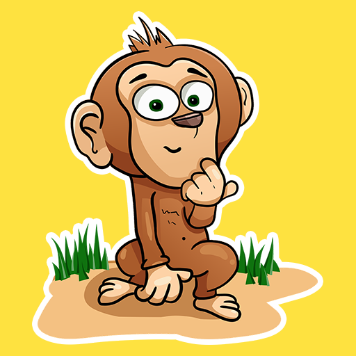 Funny Little Monkey Stickers logo