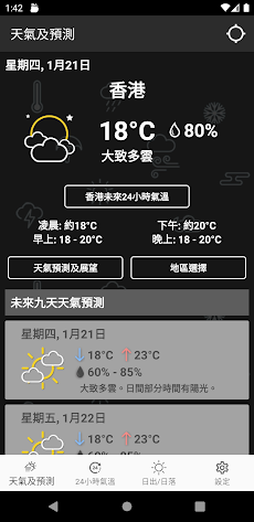 香港天氣(日出/日落)のおすすめ画像2