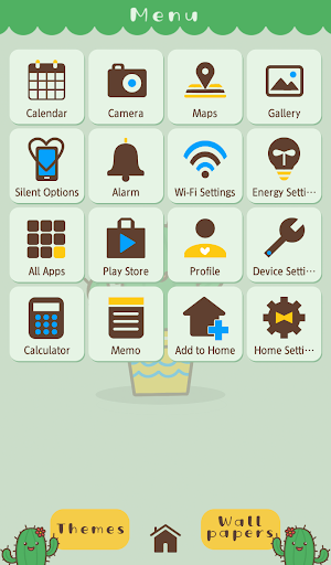 Cutie Cacti Theme +HOME Screen 2