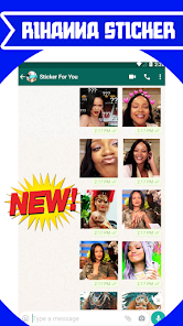 Screenshot 2 Rihanna Stickers for Whatsapp  android