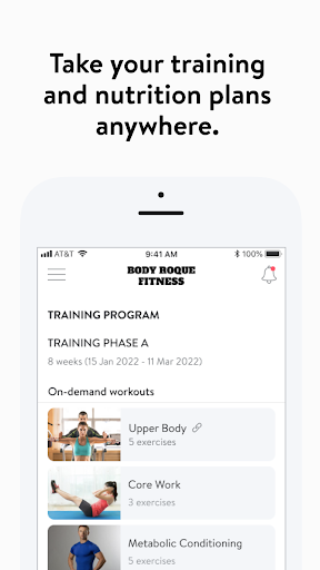 Android application Body Roque Fitness screenshort