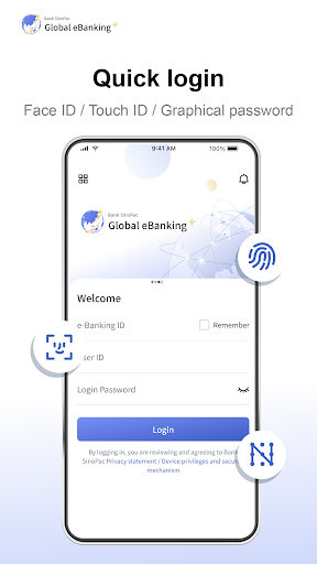 Android application Bank Sinopac Global eBanking+ screenshort