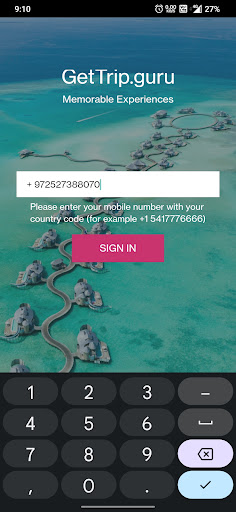 Android application Get Trip Guru screenshort