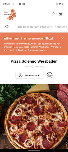 Android application Pizza Solemio Wiesbaden screenshort