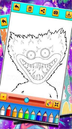   Huggy Wuggy Coloring Pages Cute  Best Free