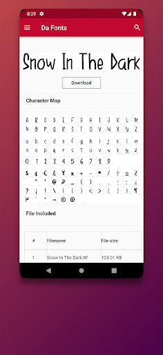Da Fonts - Font Installer Screen 2