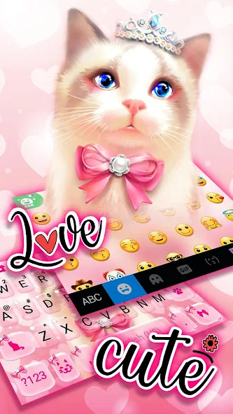 Bowknot Crown Kitty Keyboard Theme