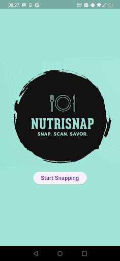 Android application Nutrisnap screenshort