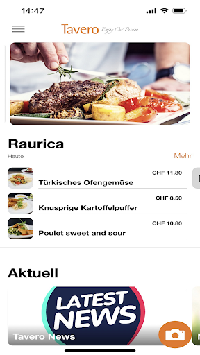 Android application Tavero screenshort