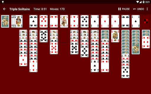 Android application Triple Solitaire screenshort