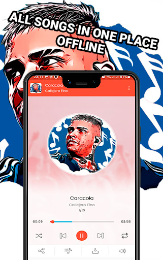 Android application Callejero Fino Musica Lyrics screenshort