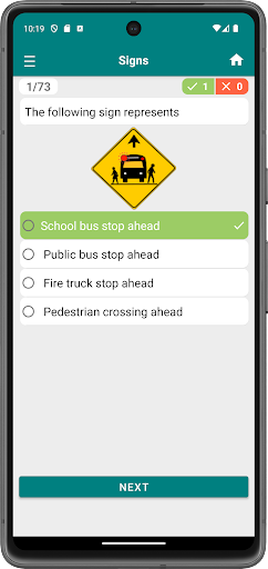 Alberta Driving Test Practice Screen 3
