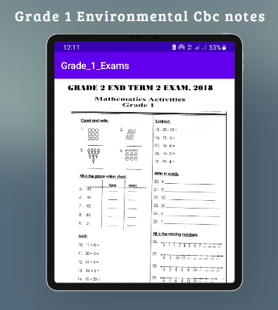 Grade 1: environment studies Screen 2