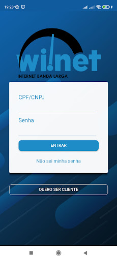 Android application Wi Net Cliente screenshort