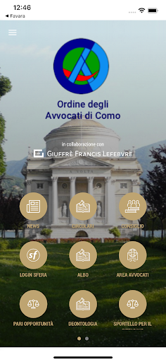 Android application Ordine Avvocati Como screenshort
