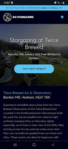 Go Stargazing Screen 3