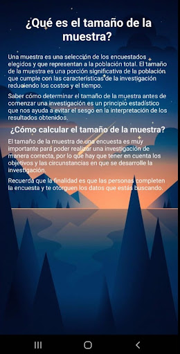 Calculadora Tamaño Muestra Screen 2