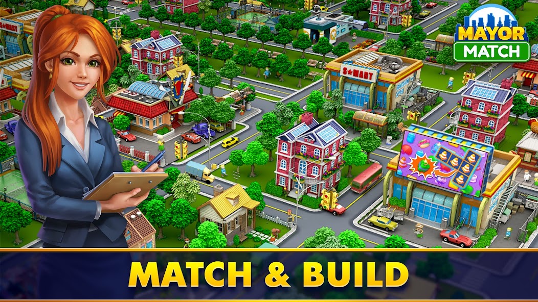 Mayor Match building & match-3‏ 1.1.107 APK + Mod (Unlimited money) إلى عن على ذكري المظهر