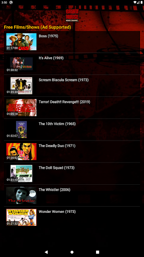 Android application Grindhouse Movie Channel screenshort