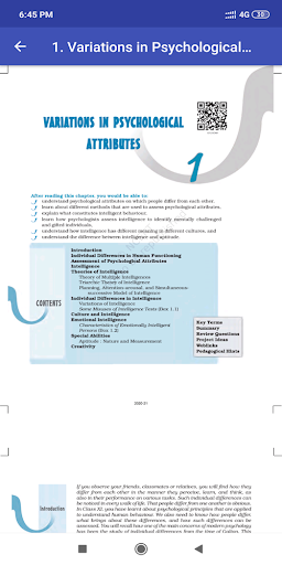 Class 12 Psychology NCERT Book Screen 3