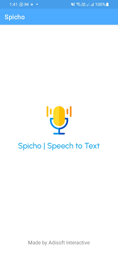 Android application Spicho | Speech To Text App screenshort