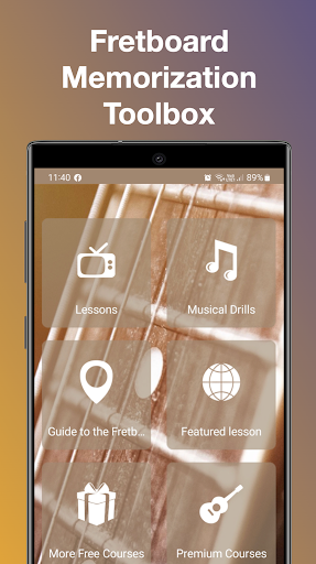 Android application Fretboard Memorization Toolbox screenshort