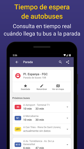Android application Barcelona Transporte Bus Metro screenshort