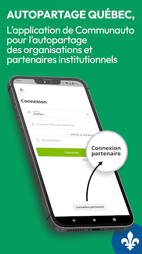 Android application Quebec CarShare screenshort